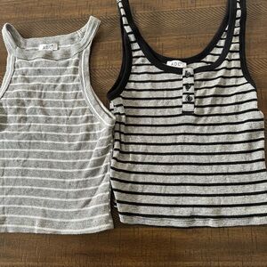 DC Black and Gray Striped Top